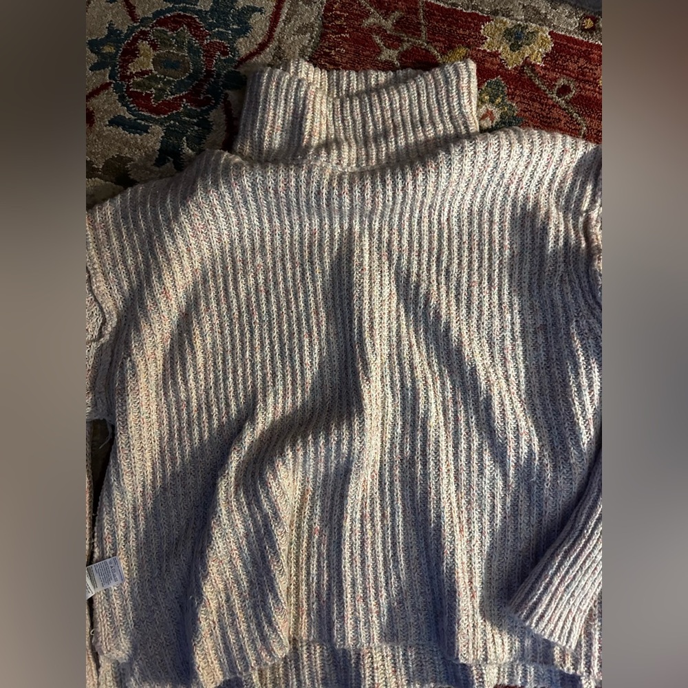 J. Crew Multicolor Striped Turtleneck Sweater